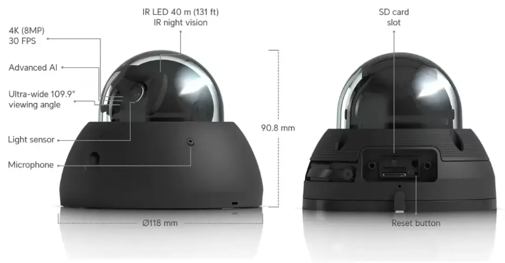 Ubiquiti UniFi AI-Dome zwart UVC-AI-Dome-B
